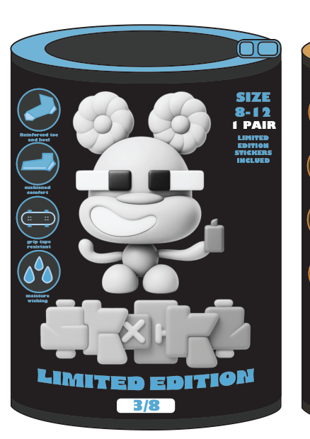 SKOCKZ Socks — Techy Teal (3/8) collectible can